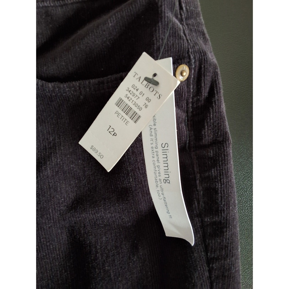 Talbots Women 12P High Waist Jegging Ankle Corduroy Slimming NWT Academia Mature - Picture 4 of 6
